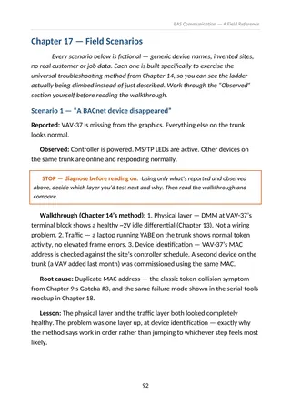 BAS Communication, page 92: Ch. 17 — field scenarios