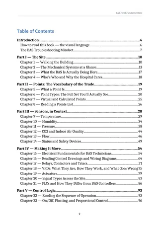 BAS Field Fundamentals, page 2: Contents