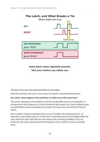 BAS Logic, page 27: The latch, and what breaks a tie